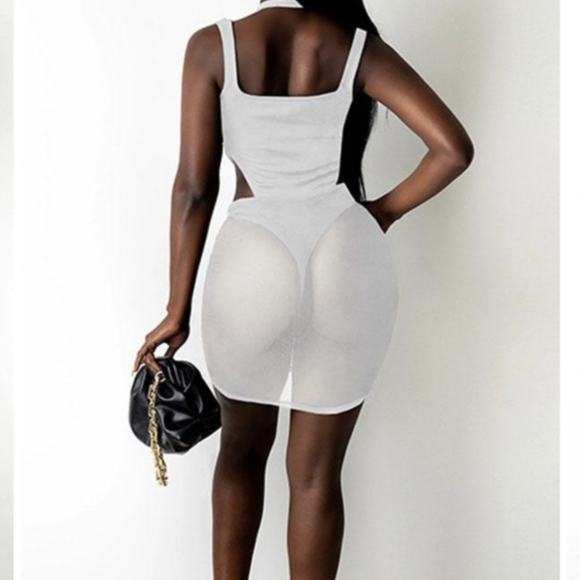 Sexy Sheer Mesh Cut Out Dress - Picture 2 of 3
